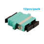 LOGON PROFESSIONAL FIBER COUPLER DUPLEX SC/SC - AQUA/OM3 - 12PCS/PACK + SCREWS