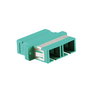 LOGON PROFESSIONAL FIBER COUPLER DUPLEX SC/SC - AQUA/OM3 - 12PCS/PACK + SCREWS
