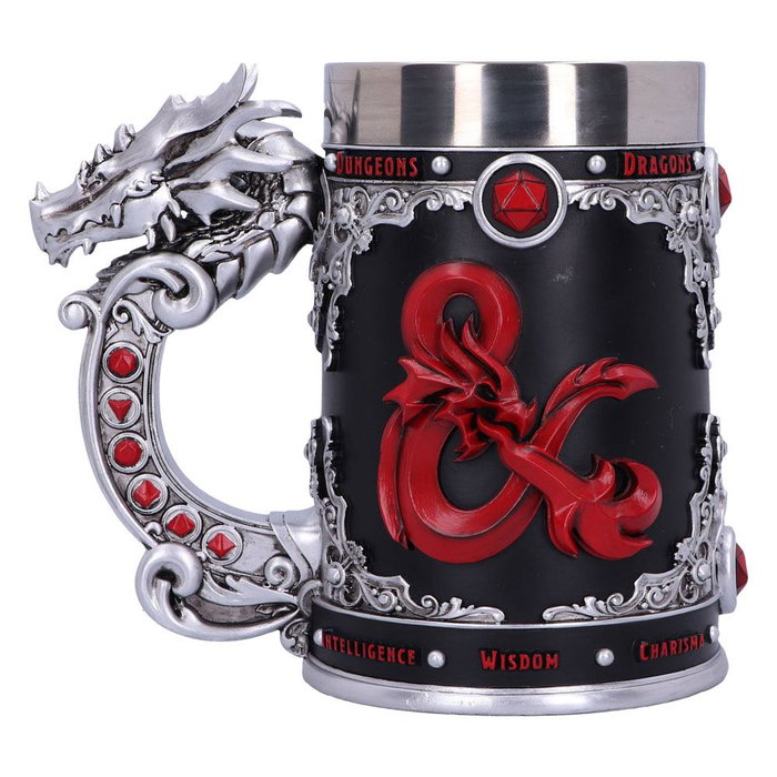 Nemesis Now Dungeons & Dragons Jarro Logo con diseño pintado a mano Avanzado en poliresina Detectado mediante licencia oficial