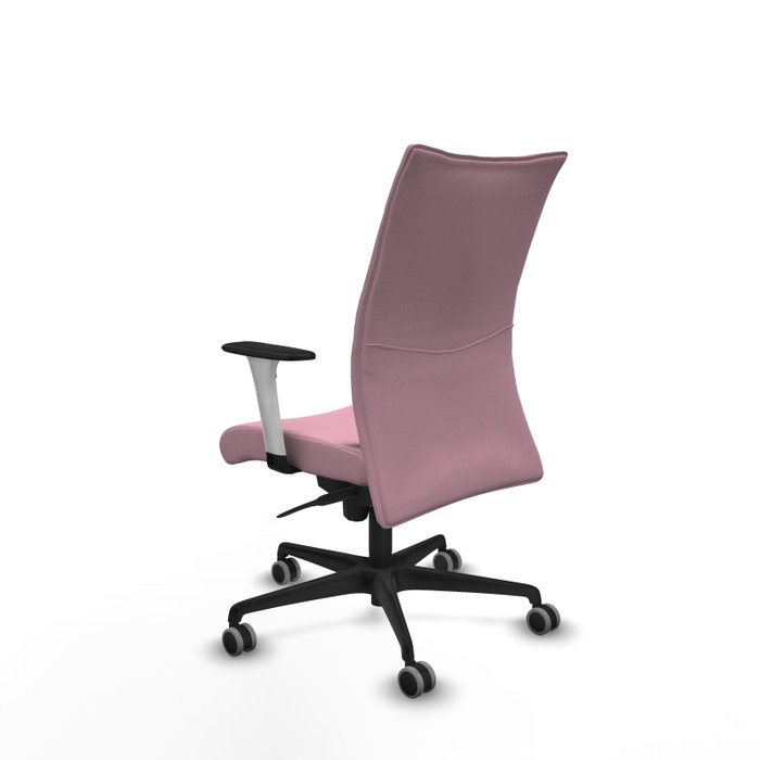 PIQUERAS Y CRESPO Silla Albacete Confidente Rosa con Mecanismo Sincro y Brazos 1D