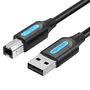 Vention COQBJ Cable Impresora USB 2.0 Tipo A Macho a Tipo B Macho para Conexión de Impresora, 0.5 Metros, Negro
