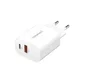 Intenso 7803012 Adaptador de Corriente USB-A y USB-C 30W Carga Rápida Dual Puerto Blanco Universal