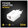 Intenso Power Adapter W30AC 1x USB-A 1x USB-C 30W Blanco