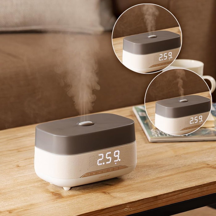 Cecotec Humidificador Difusor Aroma 300 ml PureAroma 1300 Hydra LED Altavoz Bluetooth Verde