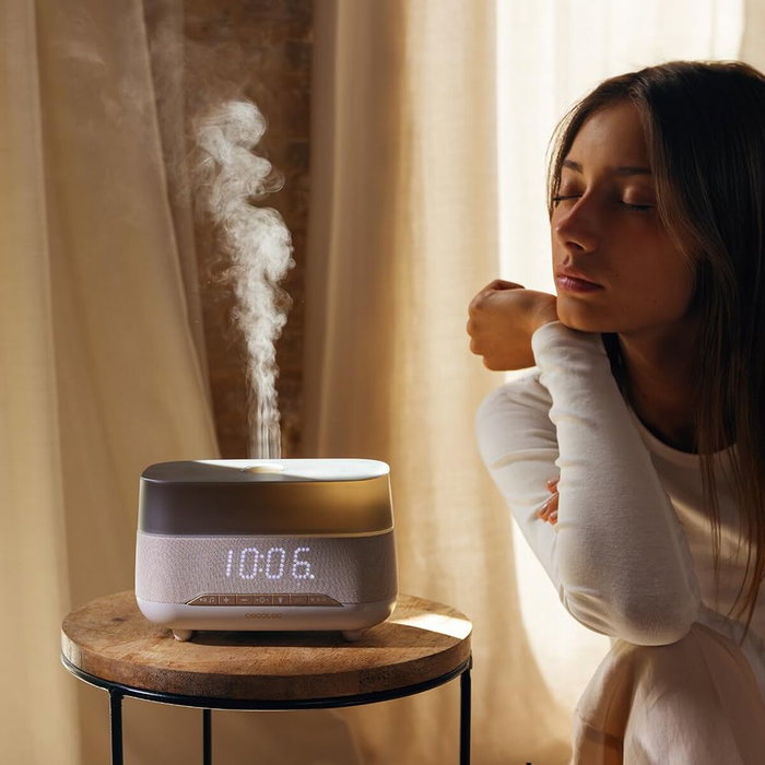 Cecotec Humidificador Difusor Aroma 300 ml PureAroma 1300 Hydra LED Altavoz Bluetooth Verde