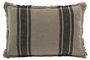 DKD Home Decor Cojín Tradicional India lino 1c25 Natural Negro 40 x 60 cm (2 Unidades)