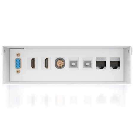 Aisens Caja de Conexiones Multimedia A127-1031 VGA 2xHDMI Jack 3.5 USB-B RJ45 Cat.6A STP Blanco