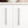 Emuca Tirador para mueble Orlando, L252mm, intereje 192mm, Acero, Níquel satinado