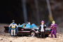 Smoby Batmóvil 1966 Classic Coche de Metal con 4 Figuras, Escala 1:24, 19 cm