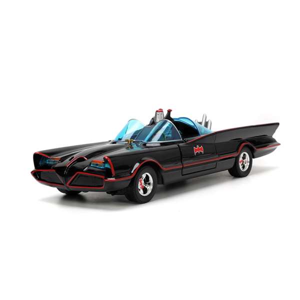 Smoby Batmóvil 1966 Classic Coche de Metal con 4 Figuras, Escala 1:24, 19 cm Smoby Batmóvil 1966 Classic Coche de Metal con 4 Figuras, Escala 1:24, 19 cm