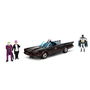 Smoby Batmóvil 1966 Classic Coche de Metal con 4 Figuras, Escala 1:24, 19 cm