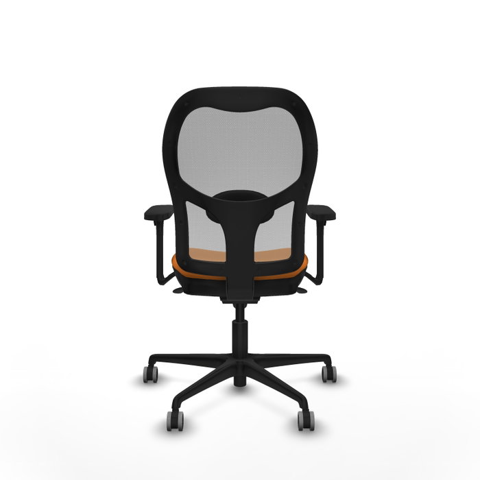 PIQUERAS Y CRESPO Silla de oficina Jorquera Naranja y Gris con Brazos 3D