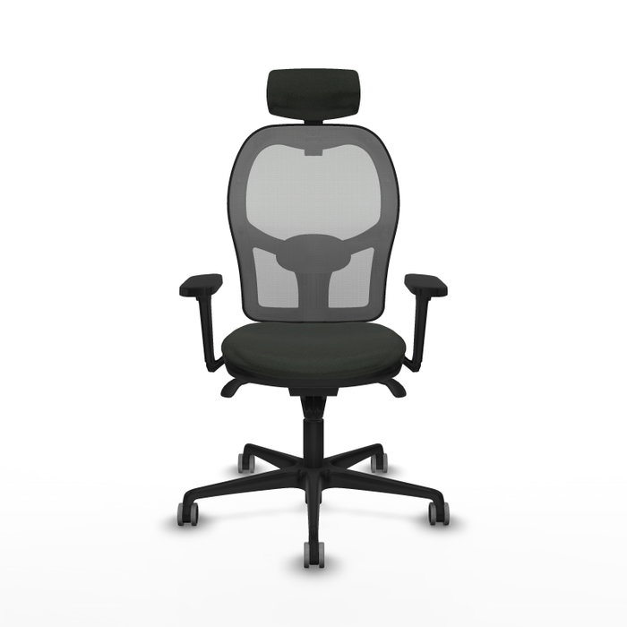 PIQUERAS Y CRESPO Silla de oficina Jorquera con mecanismo Sincro, Negro/Gris