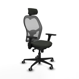 PIQUERAS Y CRESPO Silla de oficina Jorquera con mecanismo Sincro, Negro/Gris