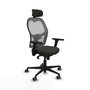 PIQUERAS Y CRESPO Silla de oficina Jorquera con mecanismo Sincro, Negro/Gris