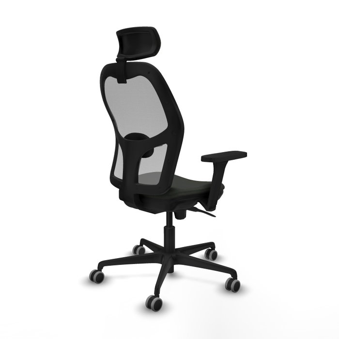 PIQUERAS Y CRESPO Silla de oficina Jorquera con mecanismo Sincro, Negro/Gris