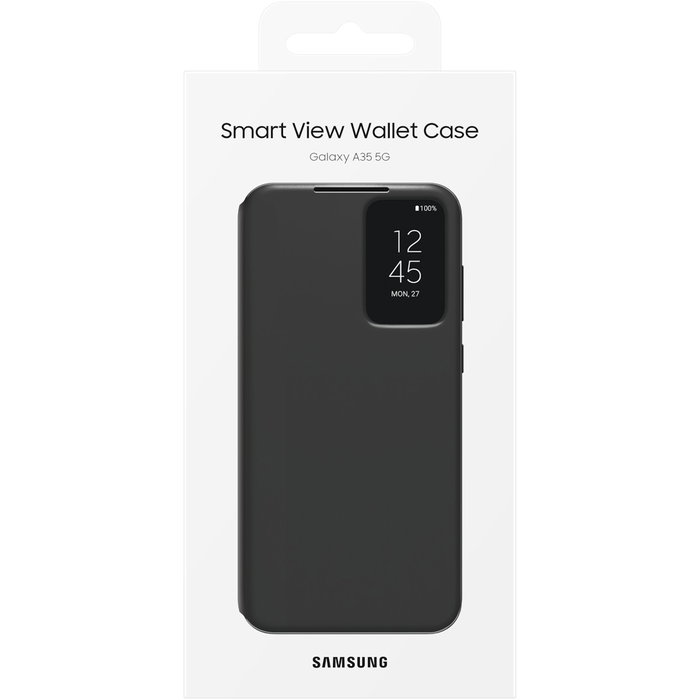 SAMSUNG Smart View Wallet Case para Galaxy A35, Negro