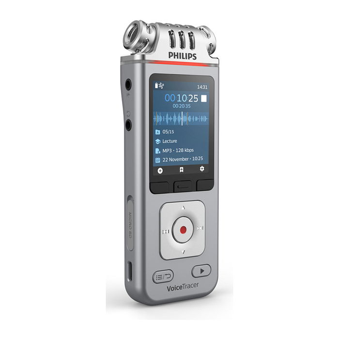 Philips DVT4115 VoiceTracer - Grabadora de Voz Digital, USB-C, Grabación 36h, MP3/WAV, Micrófono Omnidireccional, Memoria 8GB, Pantalla LCD, Compatible PC/Mac Philips DVT4115 VoiceTracer - Grabadora de Voz Digital, USB-C, Grabación 36h, MP3/WAV, Micrófono Omnidireccional, Memoria 8GB, Pantalla LCD, Compatible PC/Mac