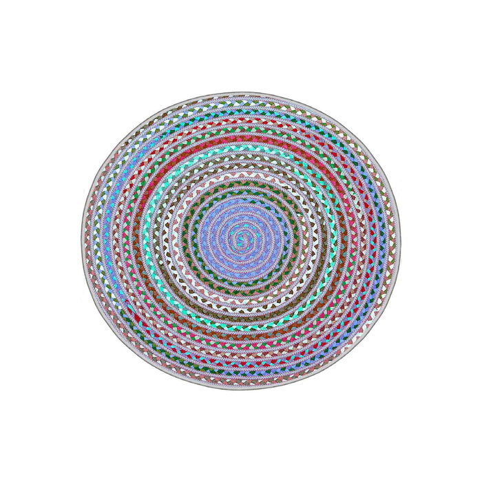 Conceptum Alfombra Wookece266, 70 cm, 100% Poliéster, Turquesa, Blanco, Moca y Rojo Conceptum Alfombra Wookece266, 70 cm, 100% Poliéster, Turquesa, Blanco, Moca y Rojo