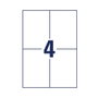 AVERY Zweckform Etiquetas 6601 blanco 105,0 x 148,0 mm