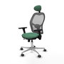 PIQUERAS Y CRESPO Silla de oficina Jorquera con Mecanismo Sincro/Traslack Verde esmeralda y Gris