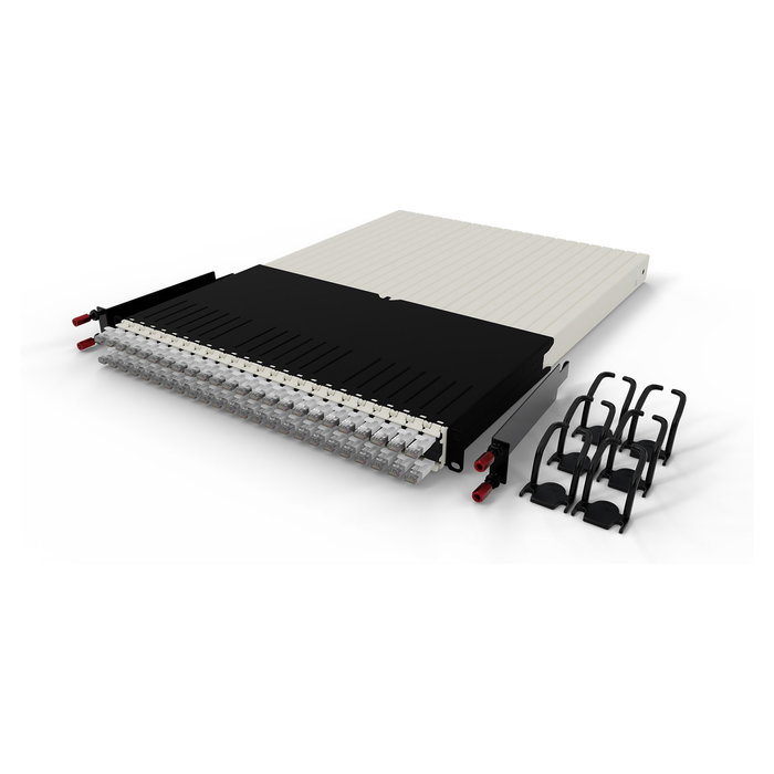 PATCHBOX patchbox.one Kabeleinzugssystem 30RU/STP (1,8 m) con 24 Kasetten, Cable Patch Cat. 6a U/FTP PoE 10 Gb/s en Blanco, Ref. PONE30STPWH