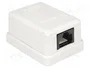 DeLOCK 86248 Toma de red de 1 puerto Cat.6 compacto UTP Blanco