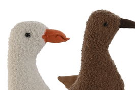 DKD Home Decor Sujetapuertas Blanco Marron 12 x 29 x 21 cm (2 Unidades)