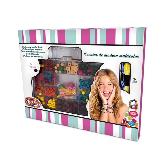 Tachan Cuentas de Madera Multicolor para Brazaletes y Collares Kit Creativo + Tachan Cuentas de Madera Multicolor para Brazaletes y Collares Kit Creativo +