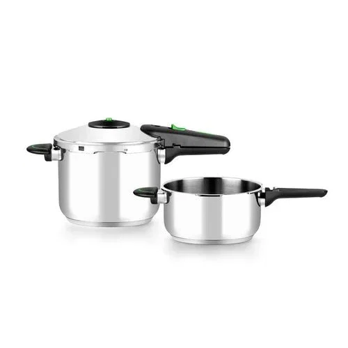 Monix Olla a Presión Presto M911001 - 4 Litros, Acero Inoxidable 18/10, Apta para Todo Tipo de Cocinas Incluida Inducción, Triple Sistema de Seguridad