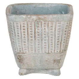 Macetero Cemento Decoración 13 X 13 X 12,50 cm (Set de 4)