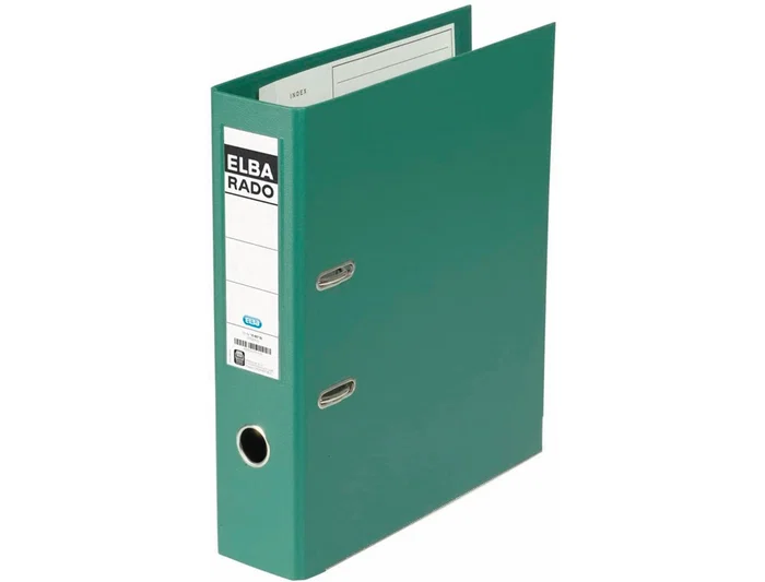 Elba Archivador de Palanca Cartón Forrado DIN A4 Verde Lomo 80 mm Rado