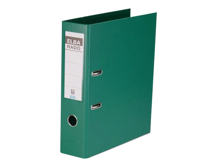 ELBA Archivador de palanca forrado en PVC verde DIN A4 80 mm