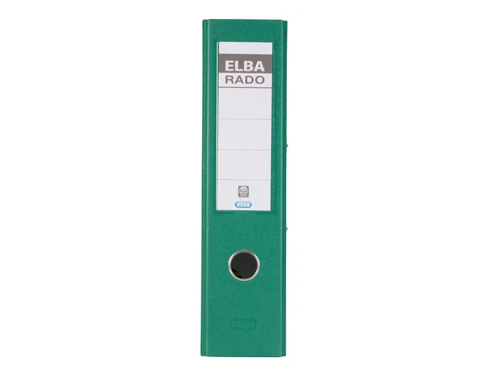 ELBA Archivador de palanca forrado en PVC verde DIN A4 80 mm