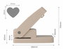 Innspiro Troqueladora de figuras Eva Foam Super Punch corazón 38mm