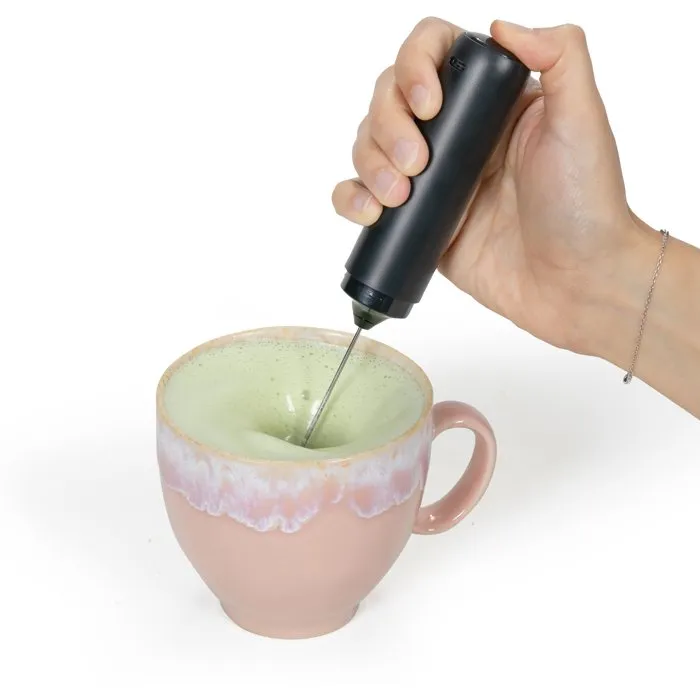 Livoo Espumador de Leche Eléctrico Recargable, Modelo DOD225N, Funciona con una Simple Pulsación, Color Negro