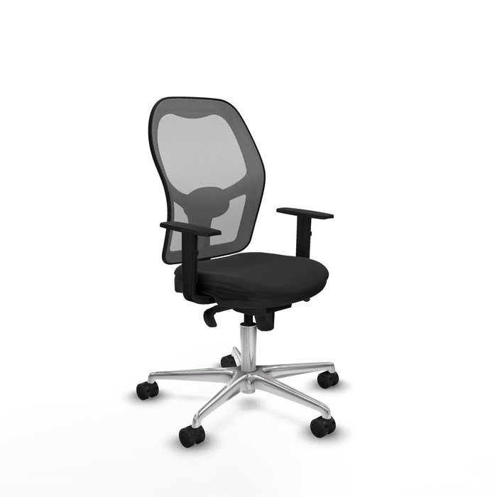 PIQUERAS Y CRESPO Silla de oficina Jorquera con mecanismo Sincro, negro y gris PIQUERAS Y CRESPO Silla de oficina Jorquera con mecanismo Sincro, negro y gris