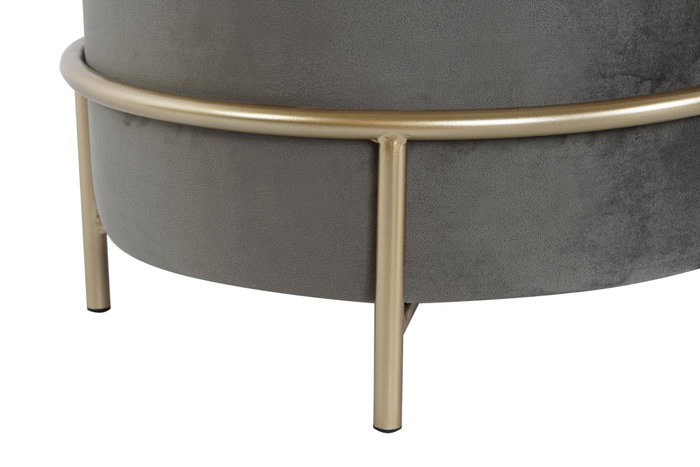 DKD Home Decor Reposapiés de Poliéster y Metal Marrón DKD Home Decor Reposapiés de Poliéster y Metal Marrón