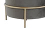 DKD Home Decor Reposapiés de Poliéster y Metal Marrón