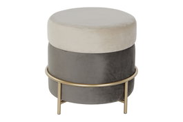 DKD Home Decor Reposapiés de Poliéster y Metal Marrón