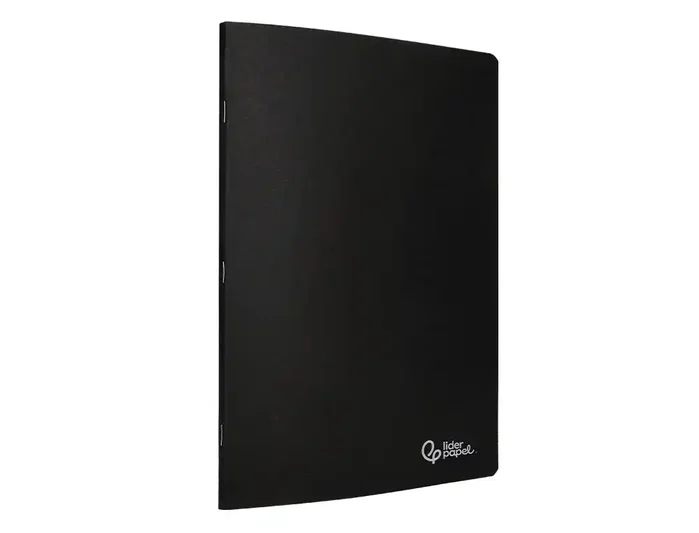 Liderpapel Libreta tapa negra A4 80 hojas liso con doble margen