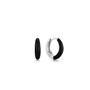 Ania Haie Pendientes Bright Future Plata de Ley Negro