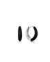 Ania Haie Pendientes Bright Future Plata de Ley Negro