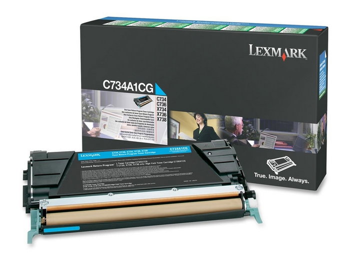 Lexmark C734A1CG Tóner Cian para Impresoras Láser Original Lexmark C734A1CG Tóner Cian para Impresoras Láser Original