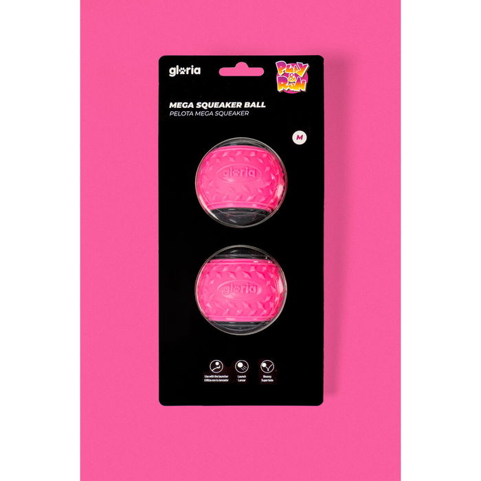Play and Run Pelota Mega Squeaker M 6.35 cm Rosa-Gris 2 Piezas Play and Run Pelota Mega Squeaker M 6.35 cm Rosa-Gris 2 Piezas