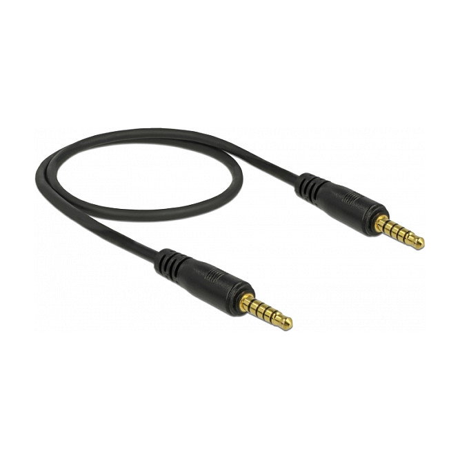 DeLOCK Cable de Audio 3,5 mm 5 Pin Macho a Macho, 0,5 m, Negro DeLOCK Cable de Audio 3,5 mm 5 Pin Macho a Macho, 0,5 m, Negro
