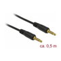 DeLOCK Cable de Audio 3,5 mm 5 Pin Macho a Macho, 0,5 m, Negro