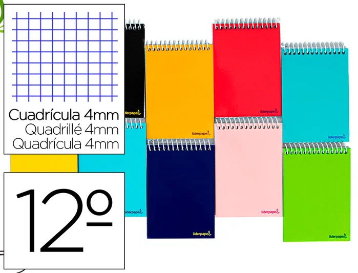 Liderpapel Cuaderno Espiral Bolsillo Doceavo Apaisado Smart Tapa Blanda Liderpapel Cuaderno Espiral Bolsillo Doceavo Apaisado Smart Tapa Blanda