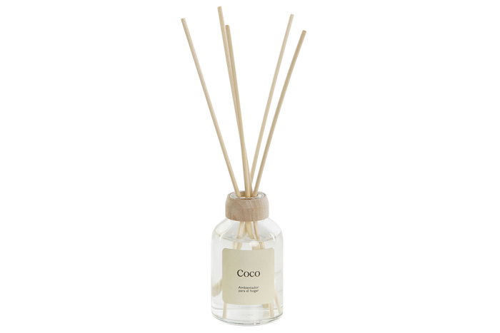 DKD Home Decor Ambientador Mikado Básico Coco Crema 50 ml 4 x 20 x 4 cm (6 Unidades)