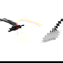 Synergy21 Cable de Alimentación SATA 4 Pin a 15 Pin con Conector Angulado SATA Power-Kabel 4pin -> 15pin (gewinkelt)